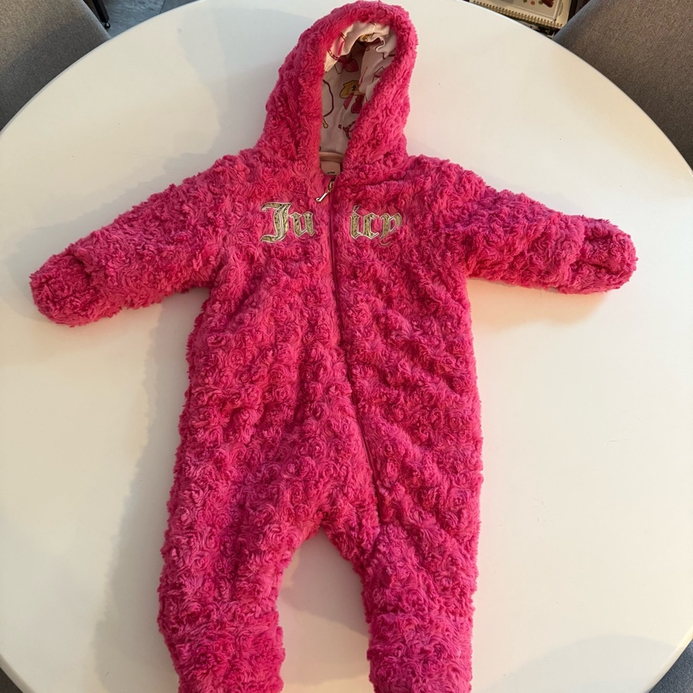 Juicy Couture Pink Plush Footies One Piece